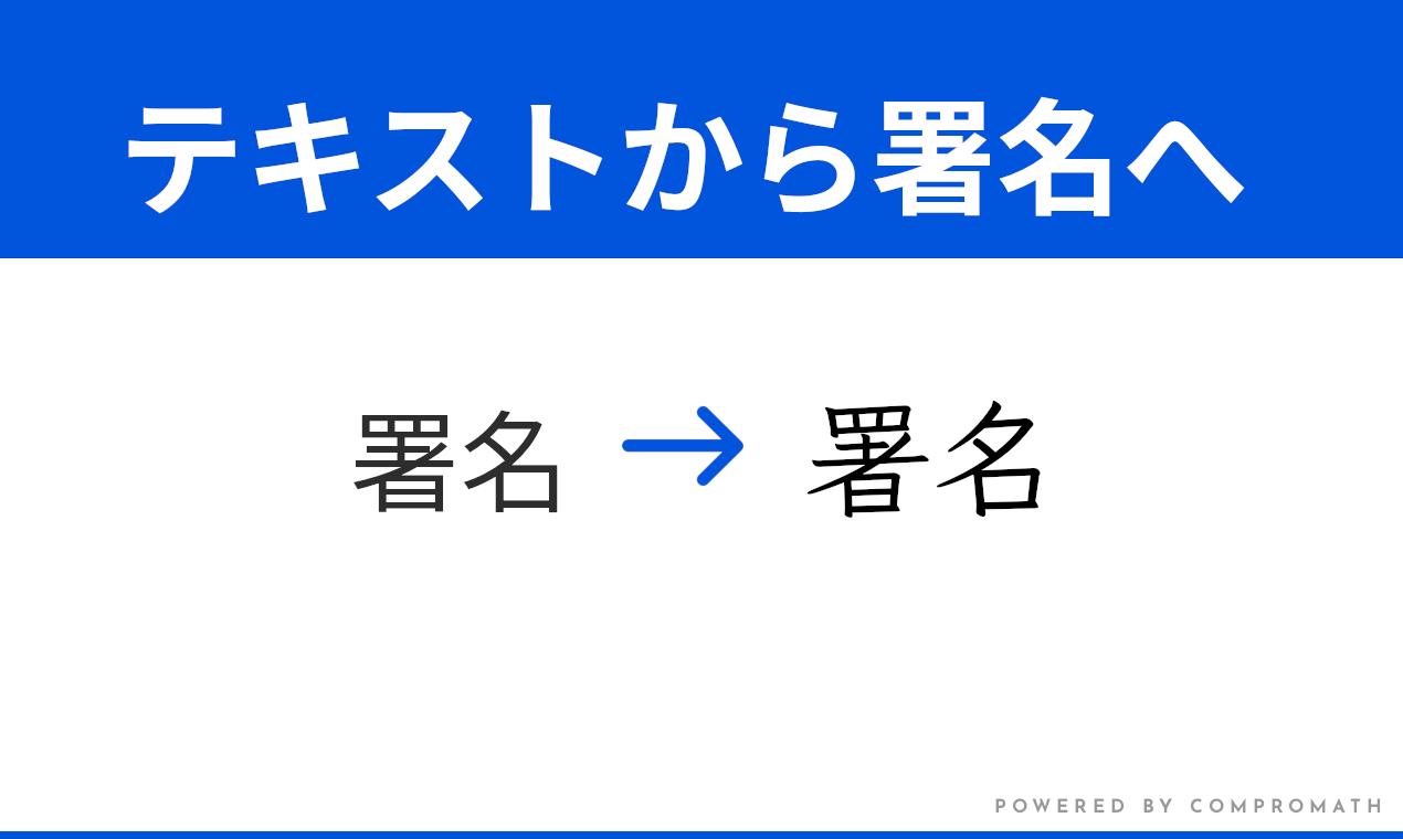 テキスト署名ジェネレーター